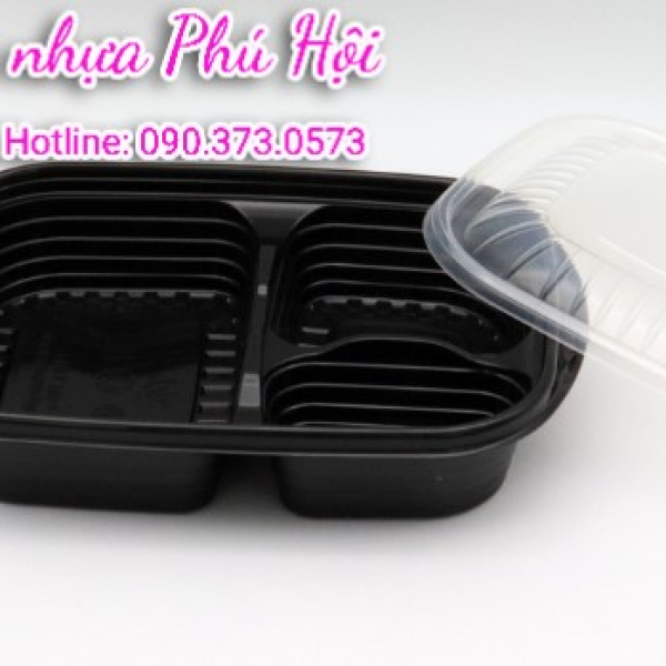 HỘP NHỰA ĐỰNG CƠM 3 NGĂN NHỎ
